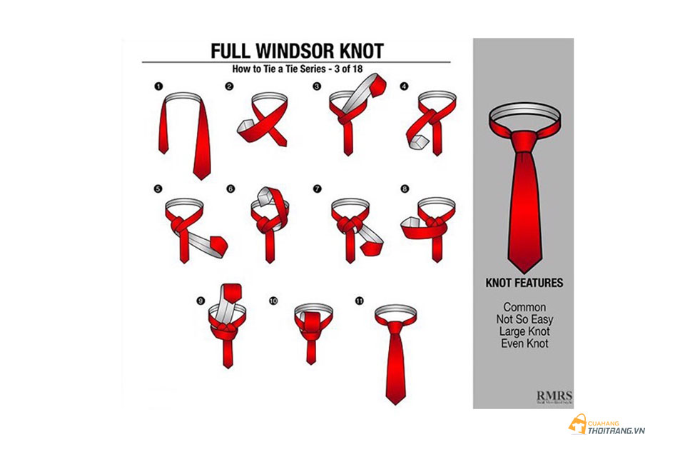 Thắt cà vạt kiểu sang trọng (Knot Windsor)